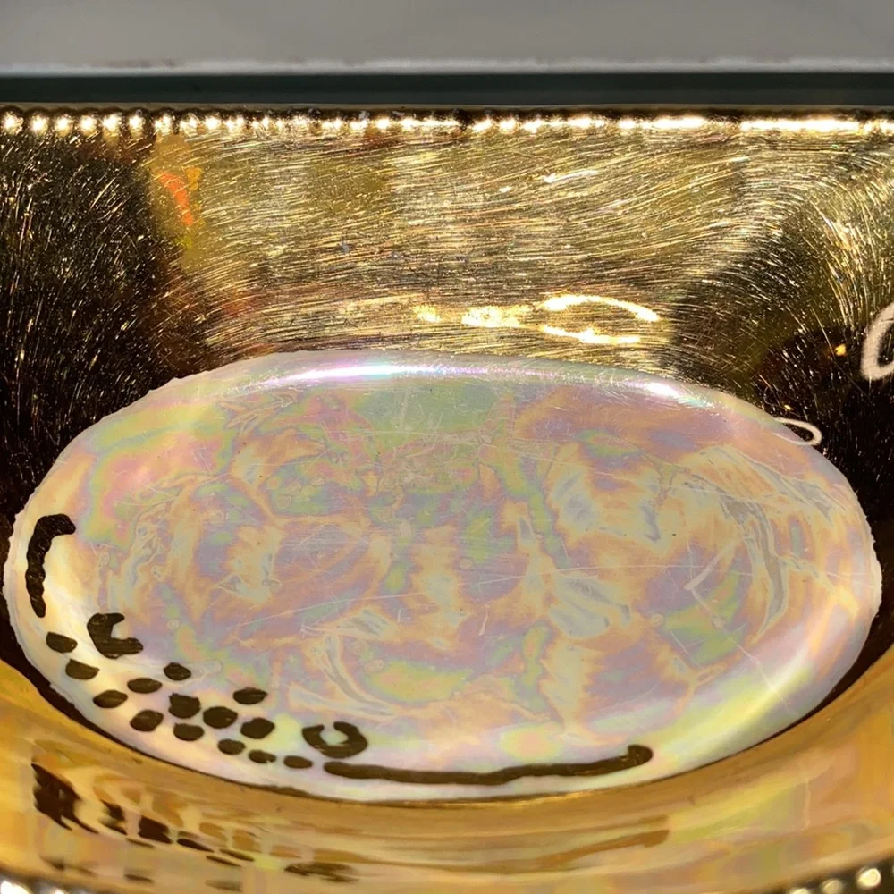 Vintage Bavaria Fine China, Iridescent Lusterware, Platter & Bowl Set 1920’s